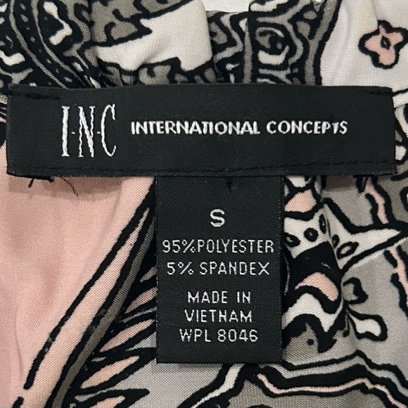 INC International Concepts Halter Top Pink Black Paisley Print S - Picture 8 of 8